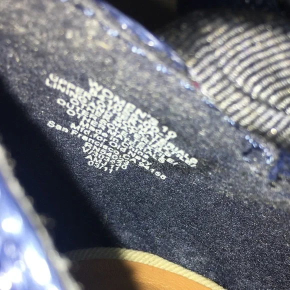 NWOT OLD NAVY Lace Up Espadrille Wedge Peep Toe Blue Sandals - Size 10 - Picture 13 of 15